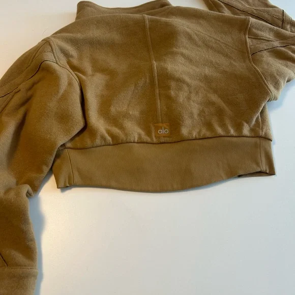 Alo Yoga, Brown Strut Cropped Jacket, Sz M - Picture 7 of 14